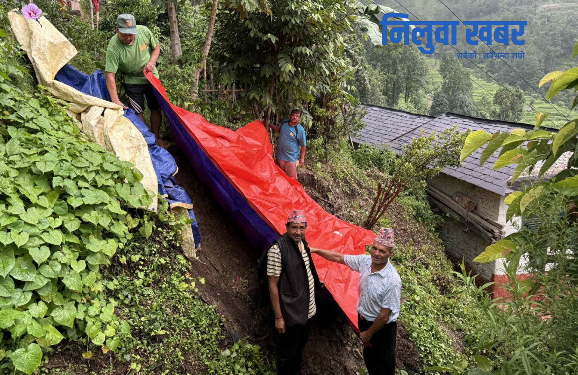 बागलुङको गल्कोट ०४ चमुवामा पहिरो, रेडक्रसद्वारा राहत वितरण